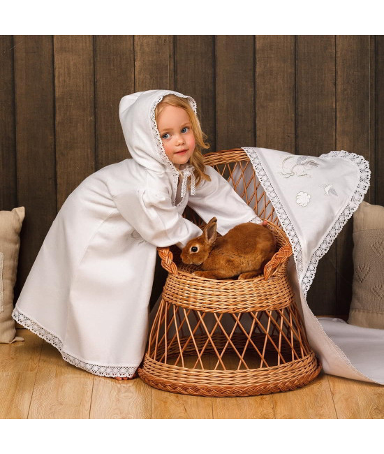 Крестильный набор Ангел с голубкой с пеленкой