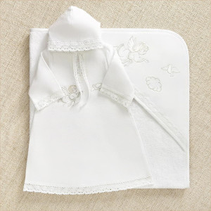 Крестильный набор Ангел с голубкой с полотенцем