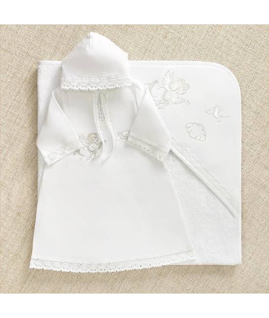 Крестильный набор Ангел с голубкой с полотенцем