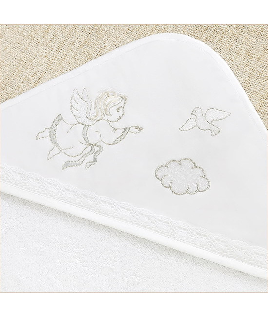 Крестильный набор Ангел с голубкой с полотенцем