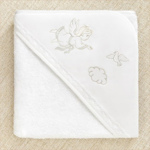 Крестильный набор Ангел с голубкой с полотенцем