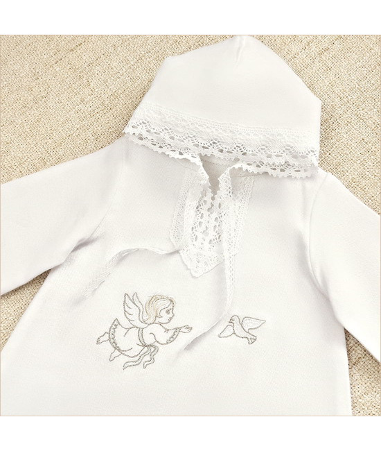 Крестильный набор Ангел с голубкой с пеленкой