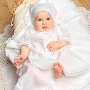 Крестильный набор Анна с махровым уголком