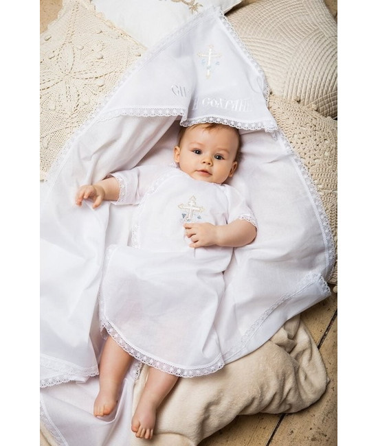 Крестильный набор Иван с махровым уголком