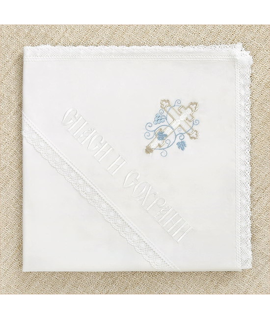 Пеленка для крещения Голубая лоза