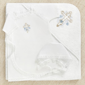 Крестильный набор Иван с махровым уголком