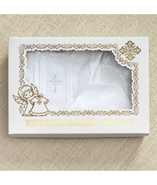 Крестильный набор Июнь с махровым уголком