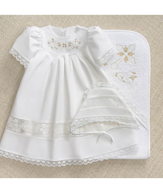 Крестильный набор Ксения с махровым уголком