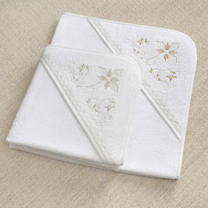 Крестильный набор Ксения с махровым уголком