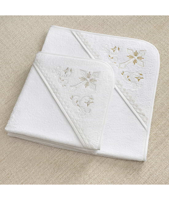 Крестильный набор Ксения с махровым уголком