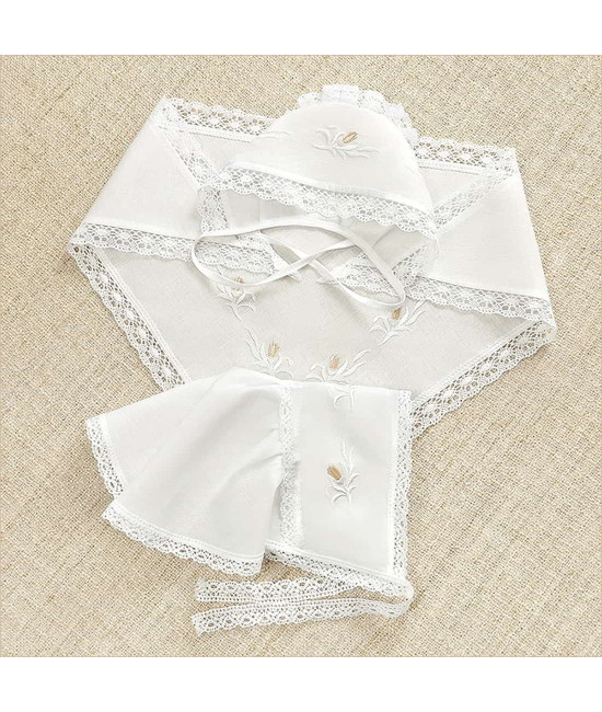 Крестильный набор Лилия с классическим полотенцем
