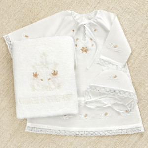 Крестильный набор Лилия с классическим полотенцем