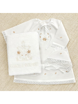 Крестильный набор Лилия с классическим полотенцем