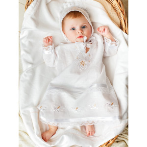 Крестильный набор Лилия с классическим полотенцем