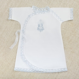 Крестильный набор Лоза голубая с классическим полотенцем