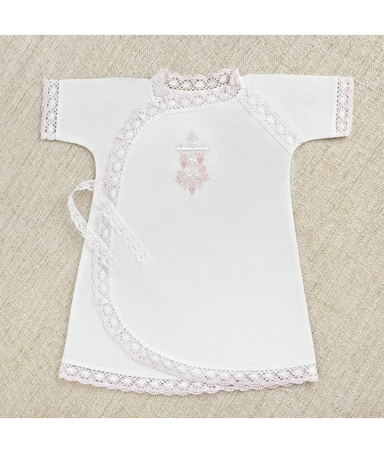 Крестильный набор Лоза розовая с классическим полотенцем