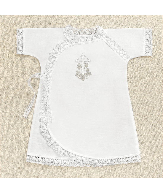 Крестильный набор Лоза серебряная с махровым полотенцем