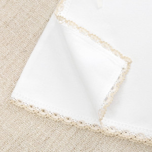 Крестильный набор Лучик бежевый с классическим полотенцем