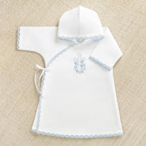 Крестильный набор Лучик голубой с классическим полотенцем