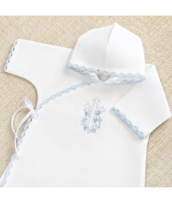 Крестильный набор Лучик голубой с классическим полотенцем