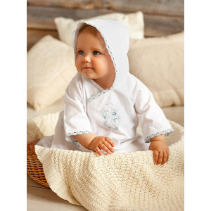 Крестильный набор Лучик голубой с классическим полотенцем