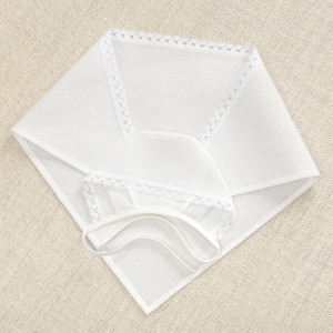 Крестильный набор Людмила с пеленкой с классическим полотенцем