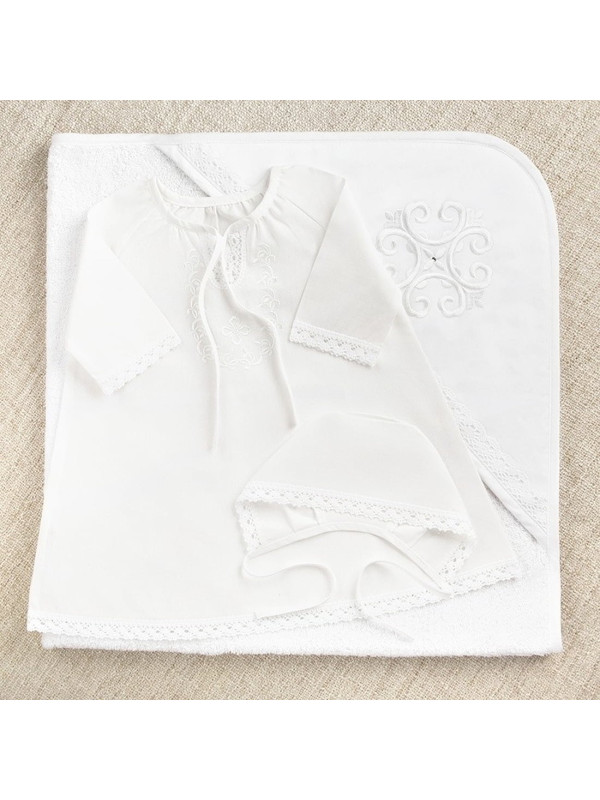 Крестильный набор Людмила с махровым уголком