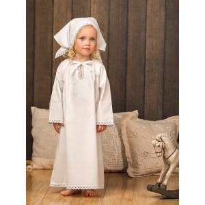 Крестильный набор Людмила с пеленкой с классическим полотенцем