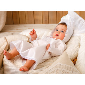 Крестильный набор Людмила с пеленкой с классическим полотенцем