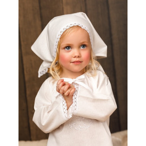 Крестильный набор Людмила с пеленкой с классическим полотенцем