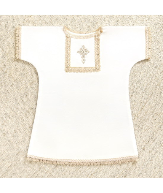 Крестильный набор Никита с кружевным полотенцем