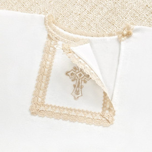 Крестильный набор Никита с кружевным полотенцем