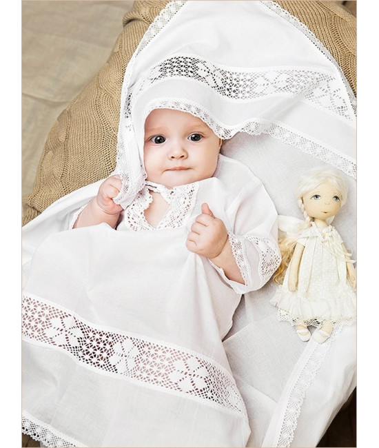 Крестильный набор Пелагея с классическим полотенцем