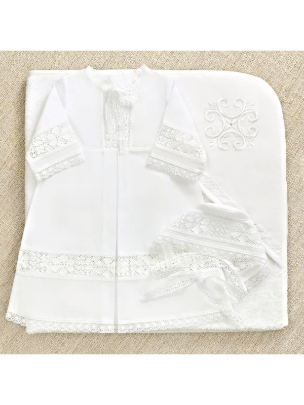 Крестильный набор Пелагея с махровым уголком