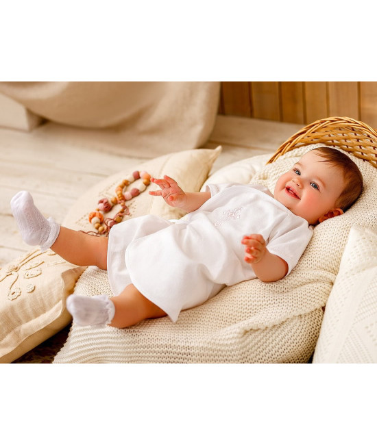 Крестильный набор Перышко розовое с классическим полотенцем