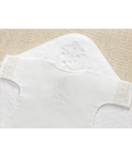 Крестильный набор Ручеек с махровым уголком