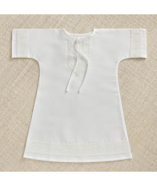 Крестильный набор Ручеек с кружевным полотенцем