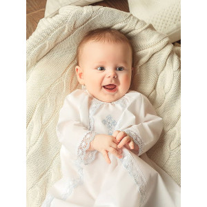 Крестильный набор Степан с кружевным полотенцем