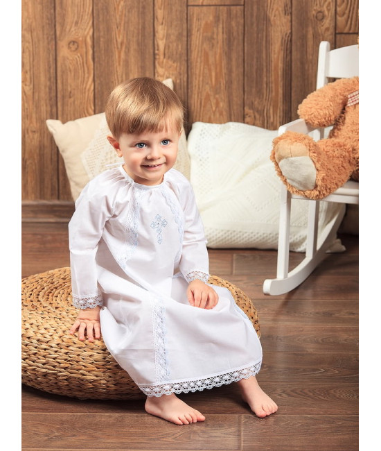 Крестильный набор Степан с кружевным полотенцем