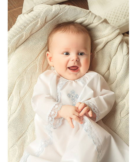 Крестильный набор Степан с кружевным полотенцем