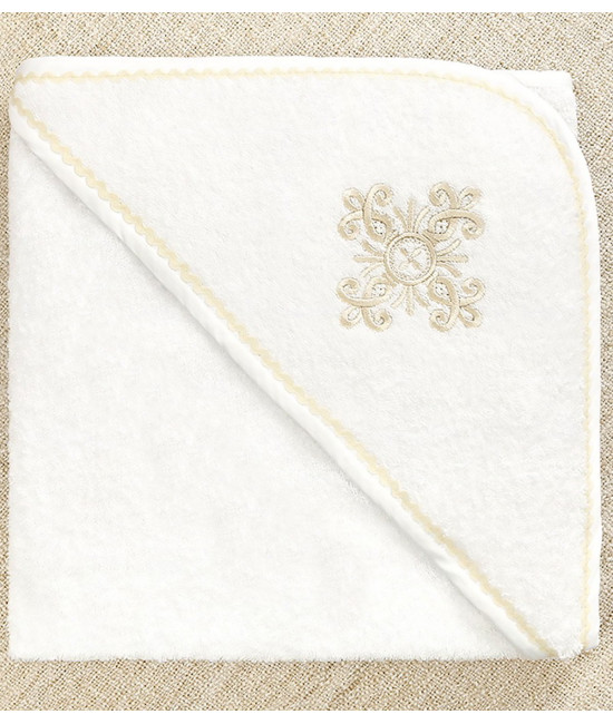 Крестильное полотенце с уголком Кучерявый крест