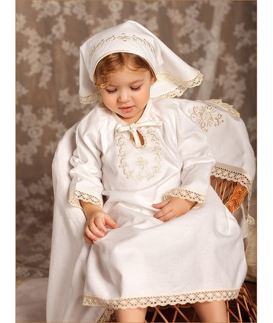 Крестильный набор Ульяна с махровым уголком