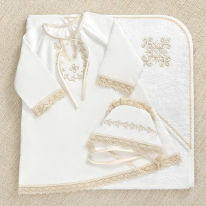 Крестильный набор Ульяна с махровым уголком