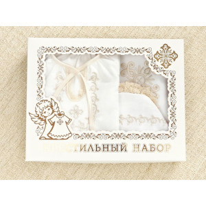 Крестильный набор Ульяна с махровым уголком