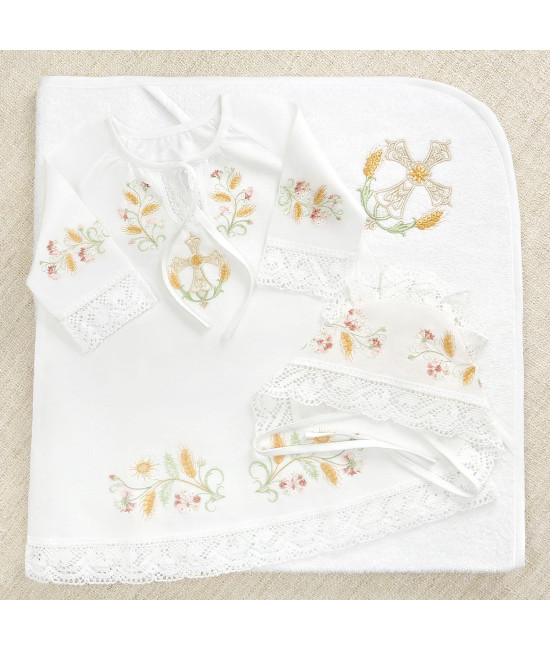 Крестильный набор Василиса с махровым уголком