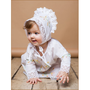 Крестильный набор Василиса с кружевным полотенцем