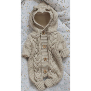 Вязаный комбинезон Мишутка песок
