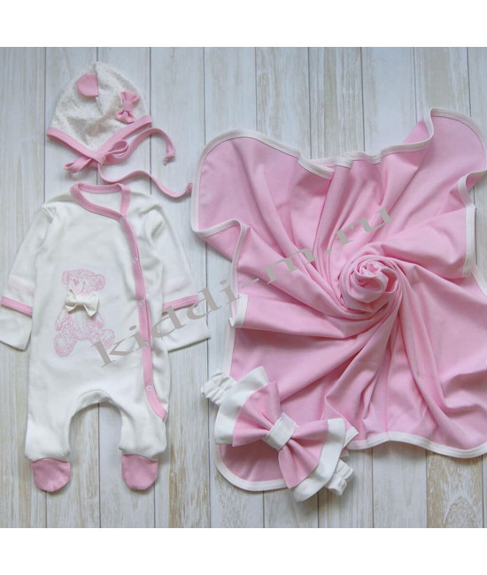 Комплект на выписку Picolita Лайт-Топтыжка розовый