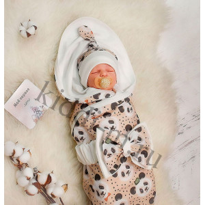 Летний комплект на выписку Picolita Лайт-Панда бежевый