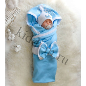 Летний комплект на выписку Picolita Лайт-Роскошь голубой-белый